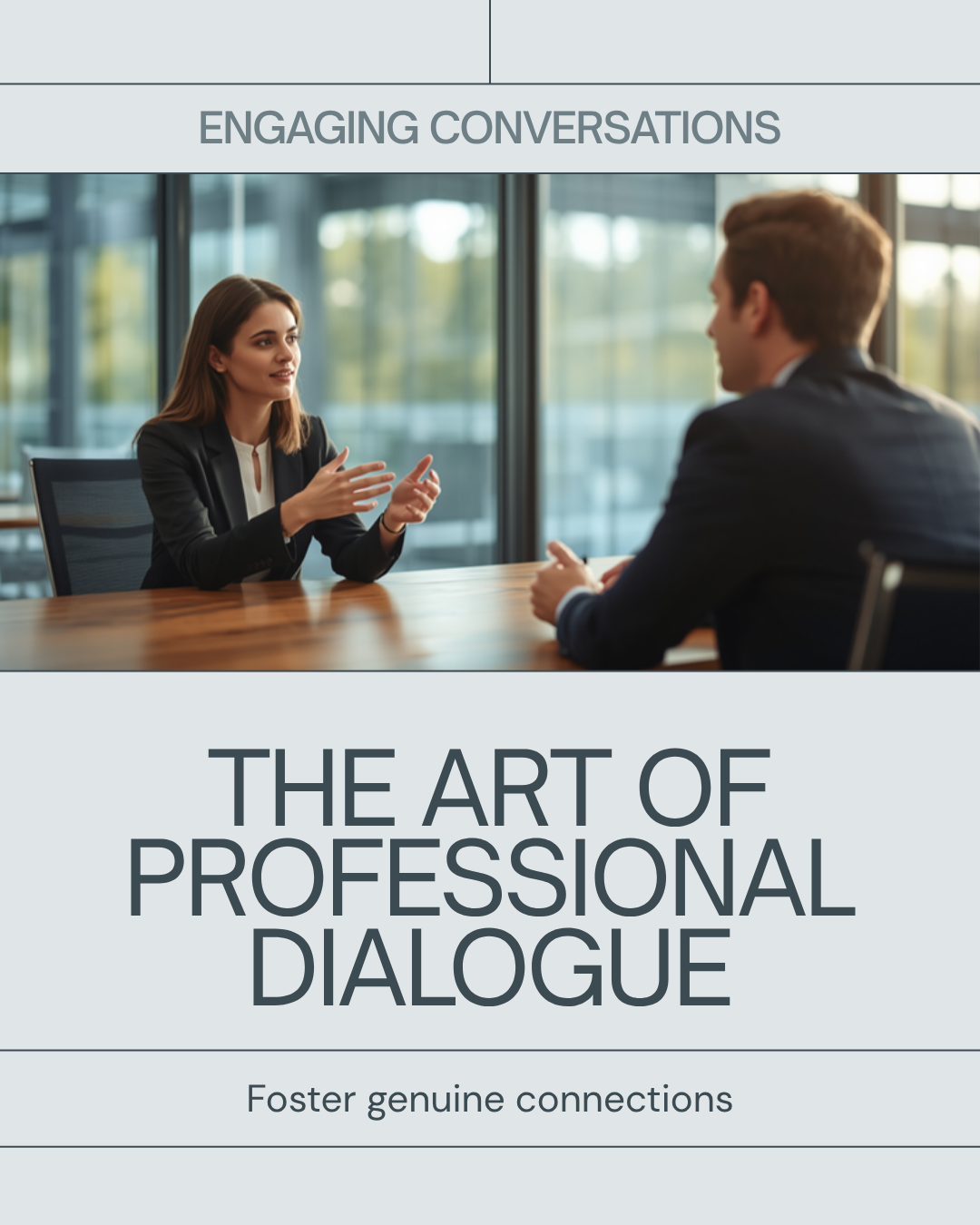 Supervisor and employee in a composed, direct workplace conversation